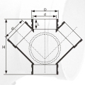 UPVC Drainage Fitting Cross with Front Door 