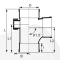 BS5255/4514 Drainage Upvc Tee Back Door With Grey 