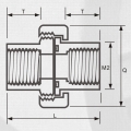 ASTM SCH80 UPVC Female Union Dark Grey Color 