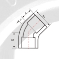 ASTM Sch80 Upvc Elbow 45° Dark Grey Color 