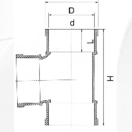 BS5255/4514 Drainage Upvc Tee Grey Color 